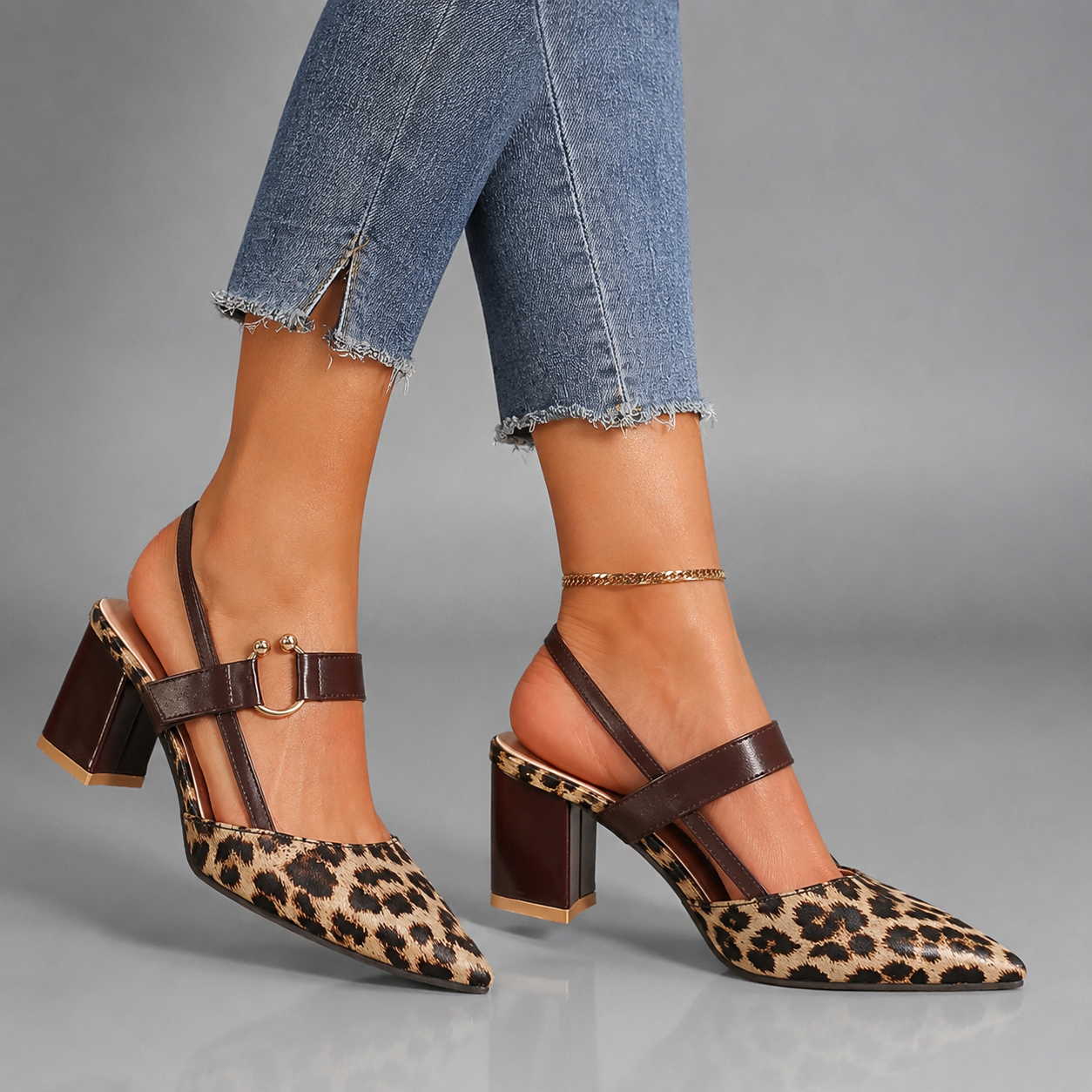 Adelina Mae Leopard Heels