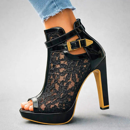 Valentina Lace Heels