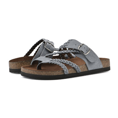 Hayleigh Braided Cork Sandals  - The Perfect Summer Sandal