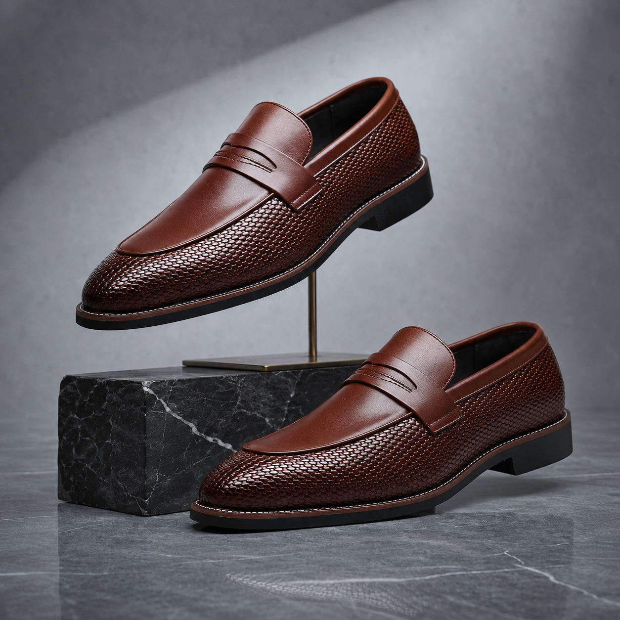 Marcelli Leather Loafers