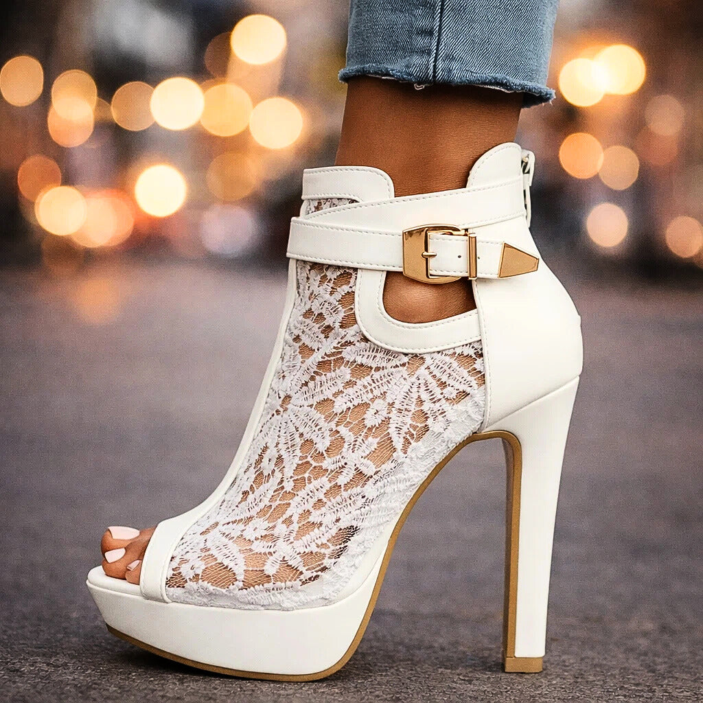 Valentina Lace Heels