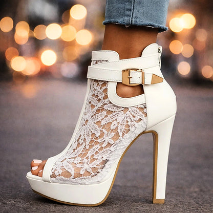 Valentina Lace Heels
