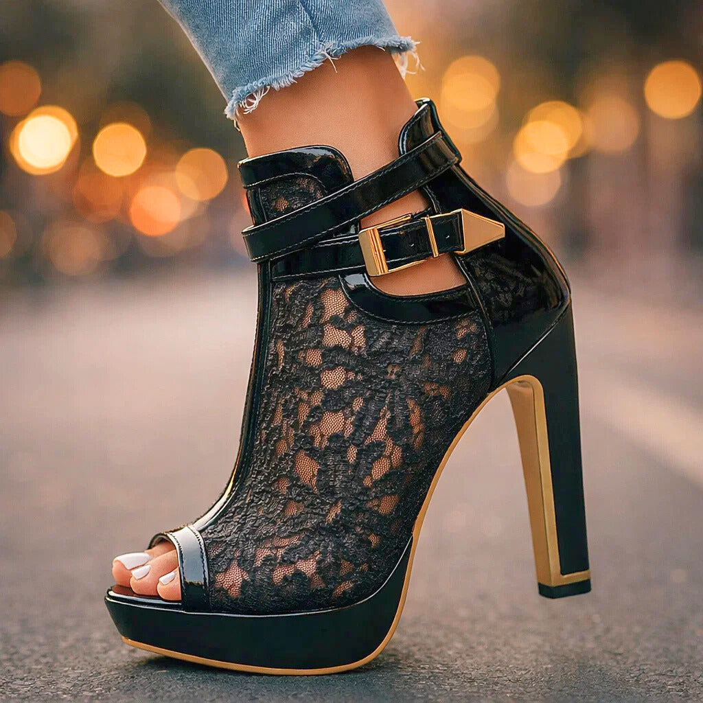 Valentina Lace Heels