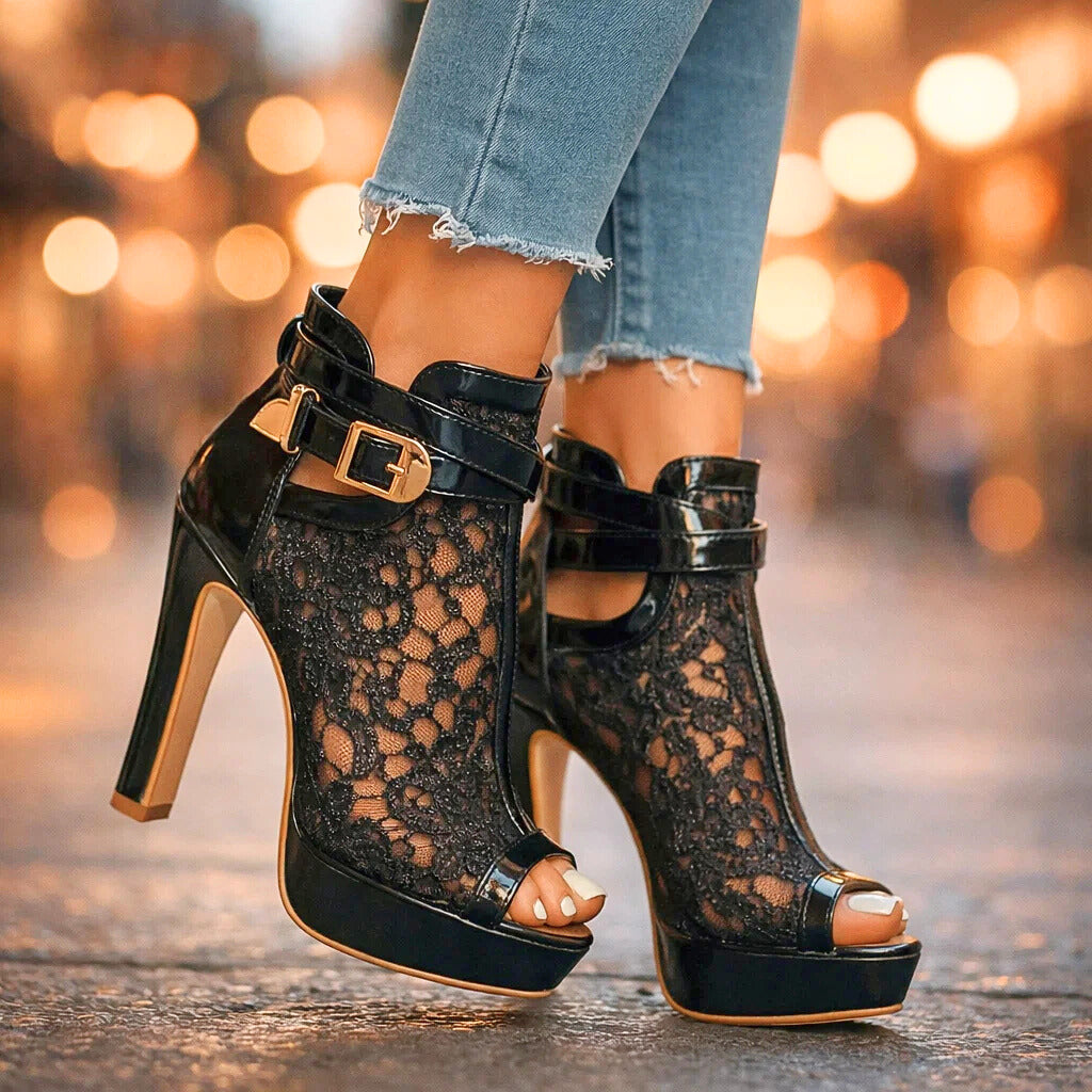 Valentina Lace Heels
