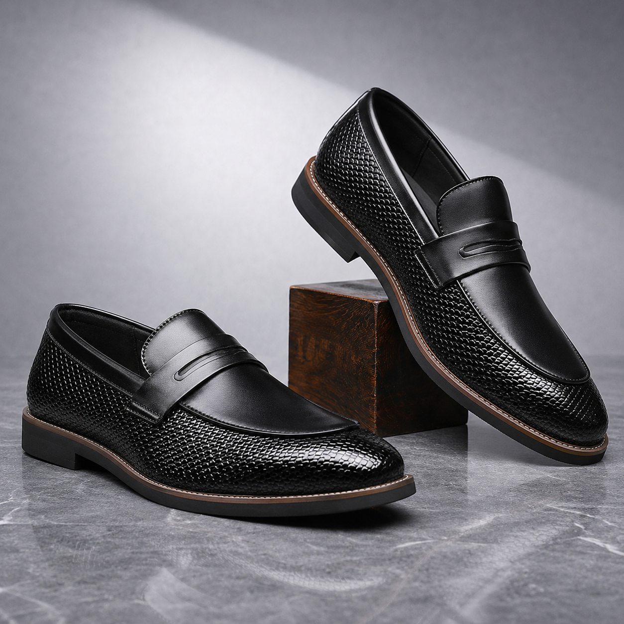 Marcelli Leather Loafers